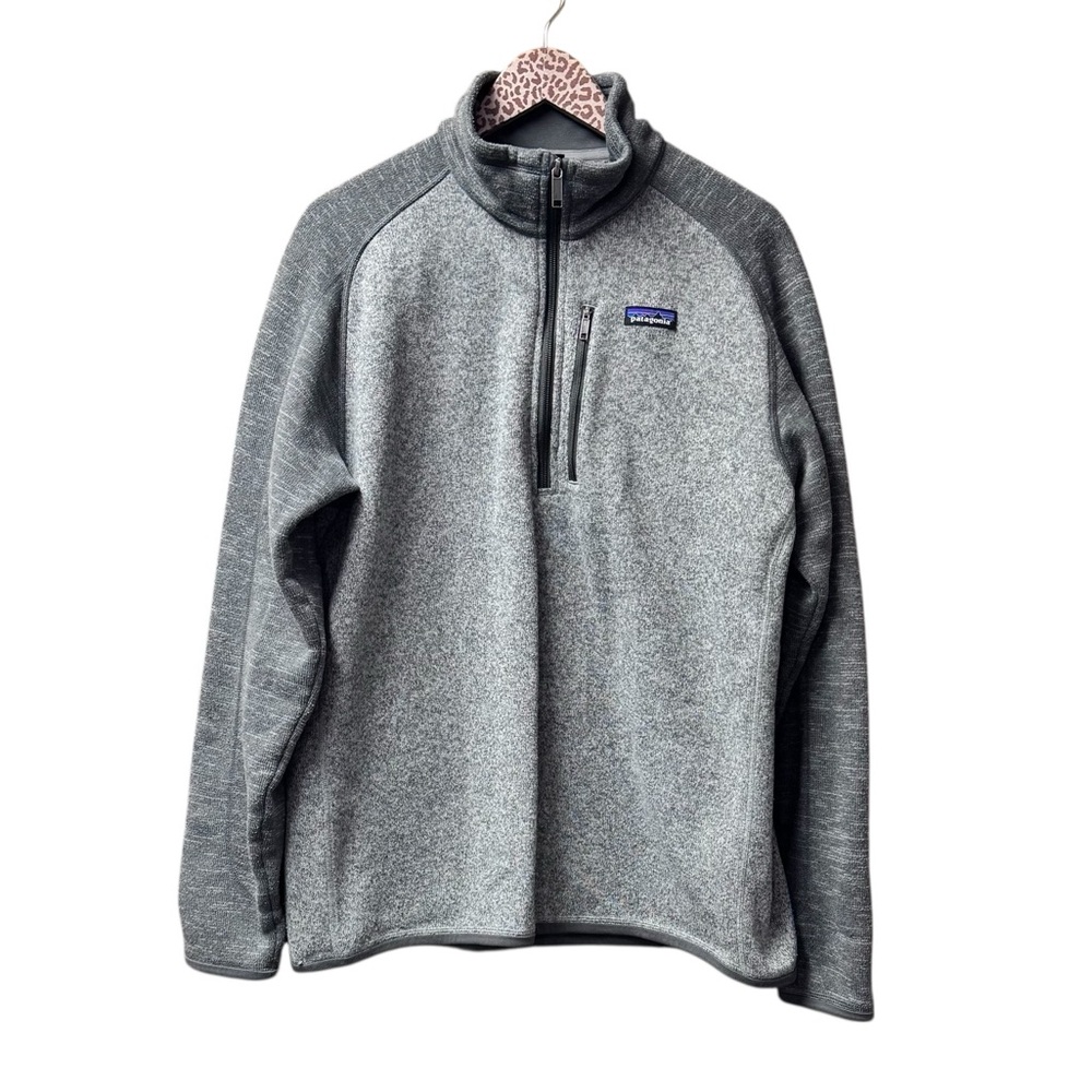 Patagonia Men's Better Sweater 1/4 Zip Fleece Sweatshirt Gray Grey XL